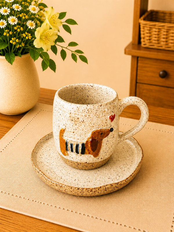 Conjunto Dachshund Café